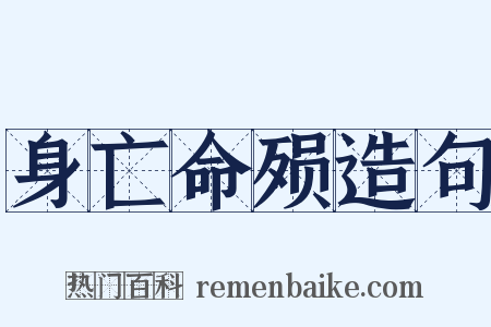身亡命殒造句是什么意思的图片